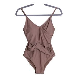 Nicole Miller Women Nude  One Piece Swimsuit Sz Sm NWOT (Flaws) Tummy Control